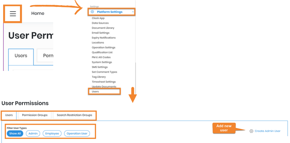 Setting up a new admin user and permissions – foundU