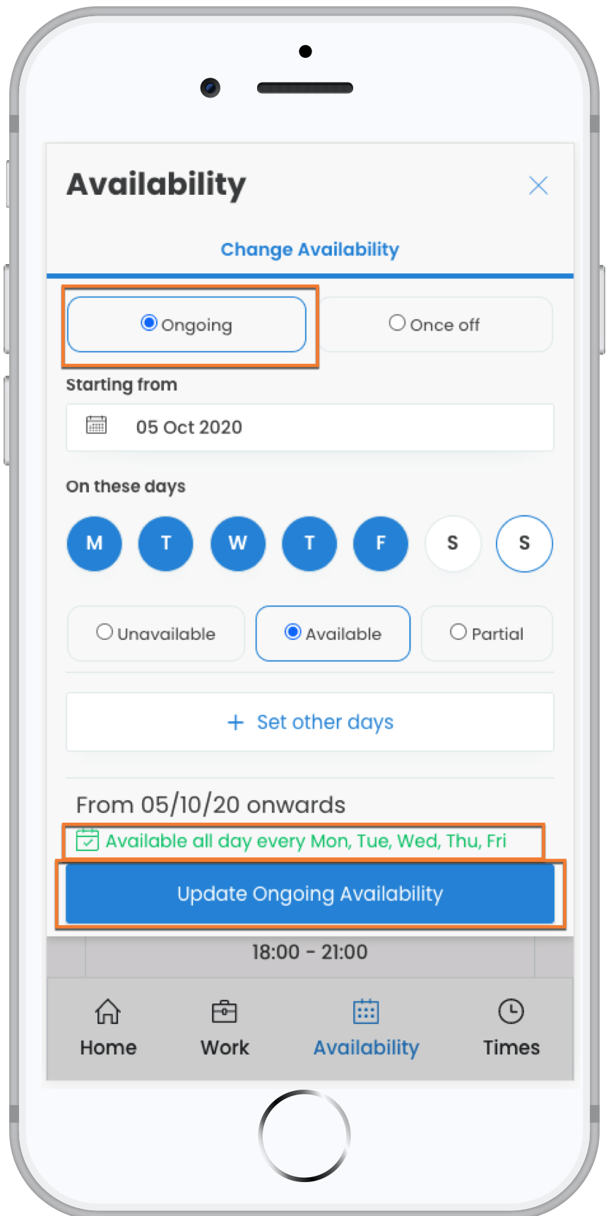 Manage Availability foundU